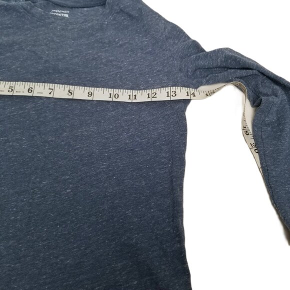 Jumping Beans Essential Tee Long Sleeve Boys Size 7 Blue Heather Cotton Blend - Picture 3 of 5